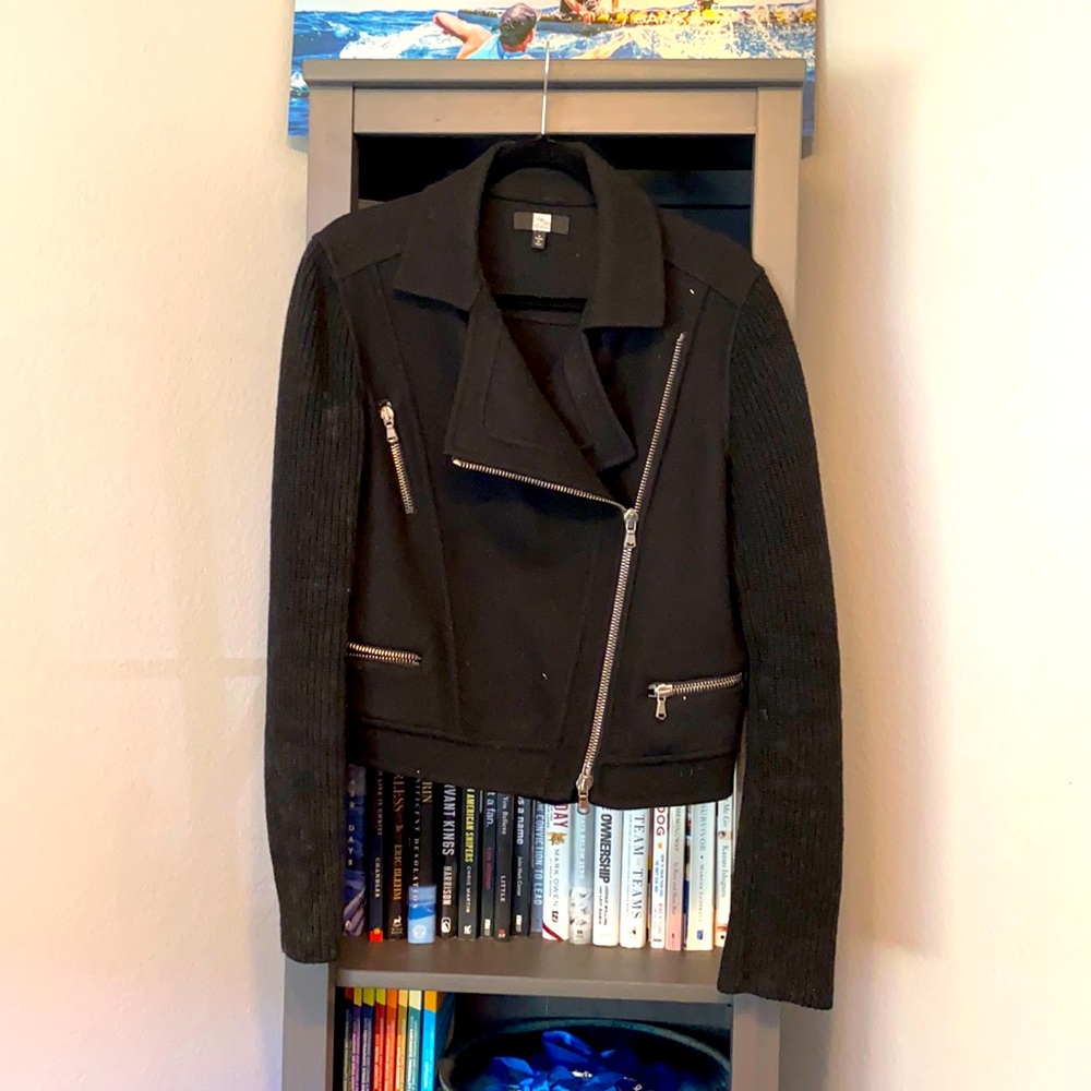Wool biker style jacket made in Italy